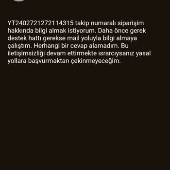 DharmaCaim 18.01.2024 Tarihli Siparişim Tarafıma Ulaşmadı.