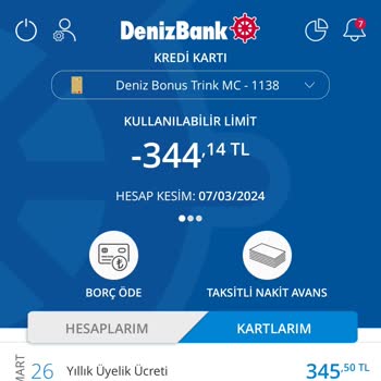 Denizbank Kredi Kartı Yıllık Ücret Tahsilatı