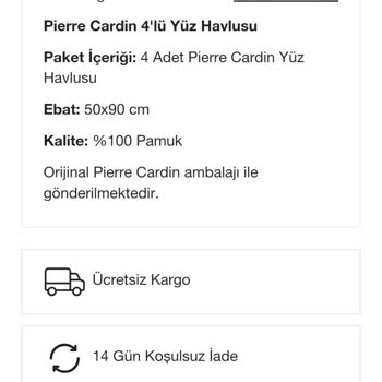 Pierre Cardin Home Markasının Ürünü Göndermeme Lütfu