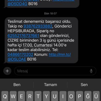 Cizre MNG Kargo Gönderileri Teslim Etmiyor!