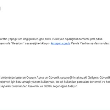 Amazon Hesabımın Askıya Alınması