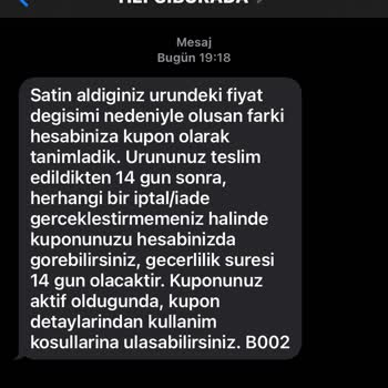 Hepsiburada.com Fiyatı Düşen Ürünün Fiyat Farkının İadesini İstiyorum!