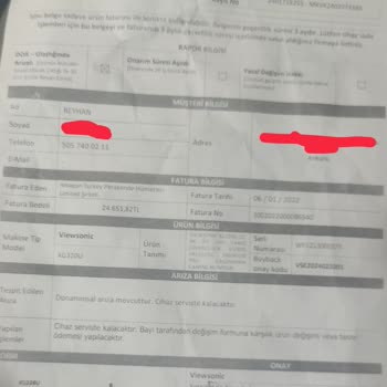 Viewsonic | İlgisiz Müşteri Hizmetleri, İade Sürecinin Tamamlanmaması