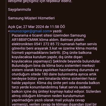 Samsung Klima Montaj Hizmetinde Yaşadığım Sorunlar