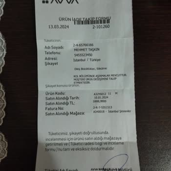 Avva Giyim Yeni Montum Kısa Sürede Deforme Oldu!