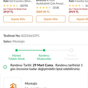 Montajix Montaj Randevum Olduğu Halde Evime Montaja Gelinmedi