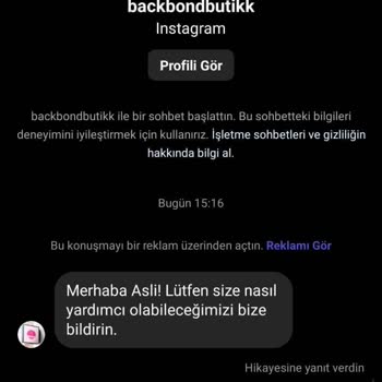 Backbondbutikk (Instagram) Online Alışverişte Mağduriyetim