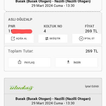 Obilet Ücret İade Etmedi