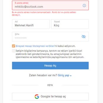 Sahibinden Sitesine Giremiyorum / Yeni Hesap Açamıyorum