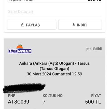 Obilet Para İadesi Yapılmadı