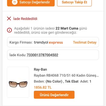 Trendyol Para İadesini Yapmıyor