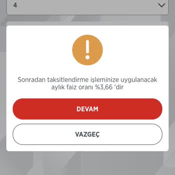 Ziraat Bankası Ziraat Sonradan Taksitlendirme