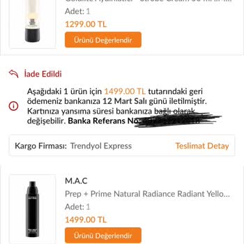 Mac Cosmetics Maç Cosmetic Paramı Aldı Ürünümü Vermedi