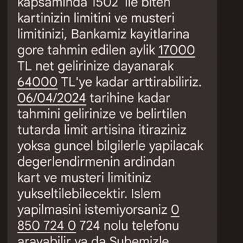 İş Bankası Limit Artırma Talepleri