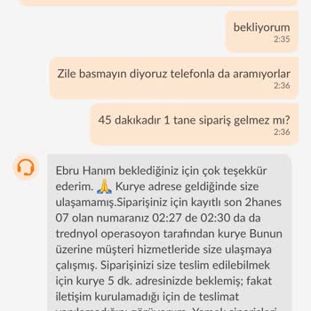 Trendyol Yemek-Parayı Ver Hizmeti Alma