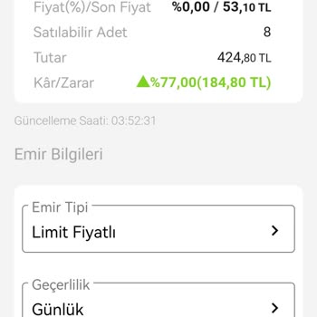 VakıfBank Borsa Uygulamasının Yanlış Fiyat Göstermesi