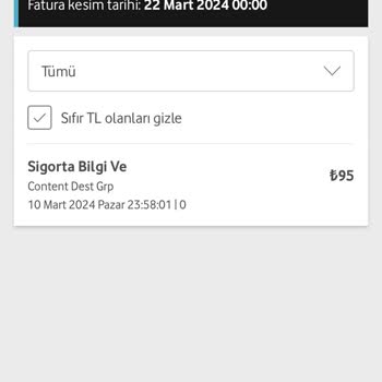 Vodafone İzinsiz Para Çekimi