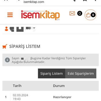 İsem Kitap İsem. Kitap 1 Aydır Siparişimi Göndermiyor.