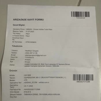 Adidas Ayakkabı Kötü Koku