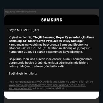 Samsung Yılbaşı Kampanyası Hayal Kırıklığı