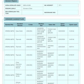 PTT Kargo Teslimat Sorunları Ve İletişim Eksikliği