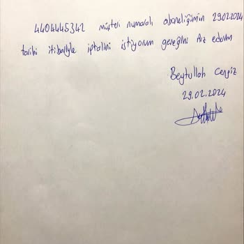 Sadenet Sözleşme İptal Durumu