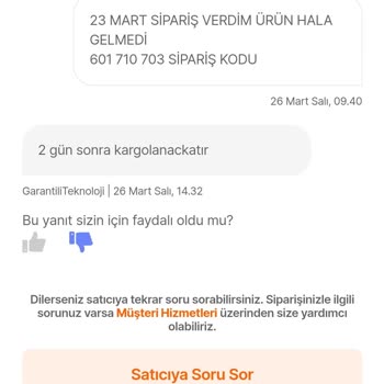Hepsiburada Kargo Süreci Uzaması