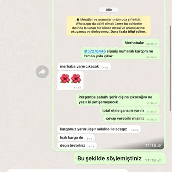 Terra Rossa Butik İptal Edilen Siparişin Kargolanması