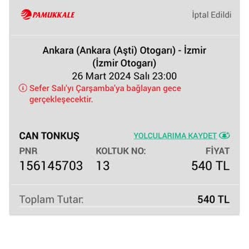 Obilet Bilet İadesi Yapmıyor