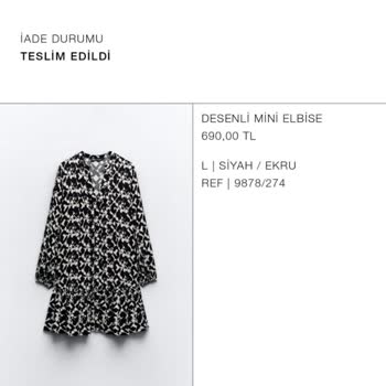 Zara Para İadesi Yapılmıyor