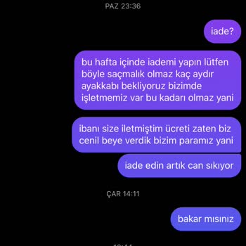 Esshoe.co Parası Ödenen Ama Gelmeyen Ayakkabı, Edilmeyen İade