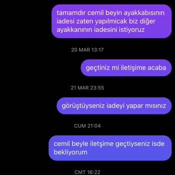 Esshoe.co Parası Ödenen Ama Gelmeyen Ayakkabı, Edilmeyen İade