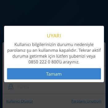 Denizbank MobilDeniz Kullanıcı Kabul Etmiyor
