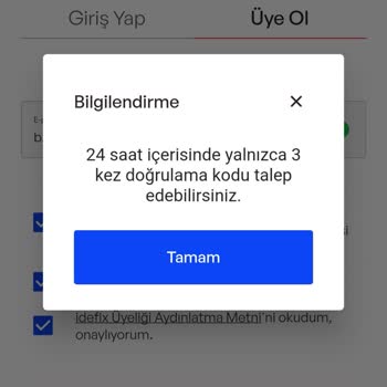 İdefix Doğrulama Kodu Gelmiyor