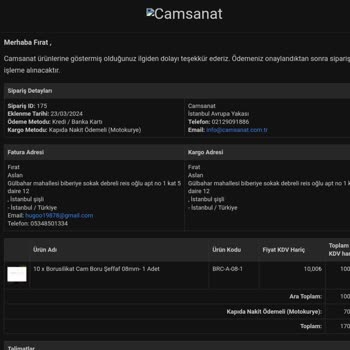 Camsanat (camsanat.com.tr) Mağduriyet Yaşıyorum Ve