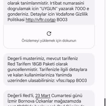 Vodafone Tarife Onaysız Değişikliği