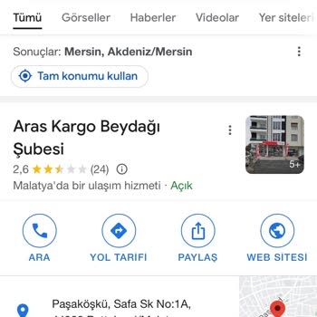 Aras Kargo Yerinde Olmayan Şube Sorunu