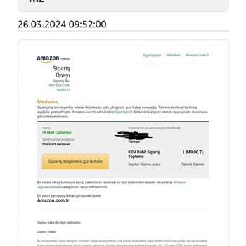 Amazon Satış Yapılan Ürünü İki Gün Sonra Bilgim Olmadan İptal Etmesi