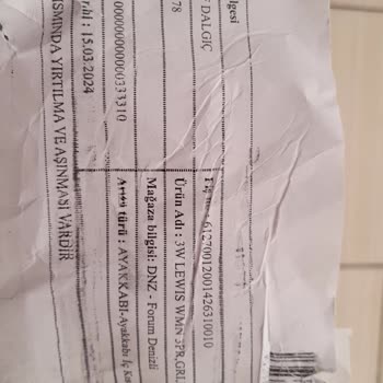 Lotto Ayakkabı İç Astar Yırtılması 45 Günde Yırtıldı