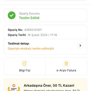 Migros İade Ücretini Yatırmadı