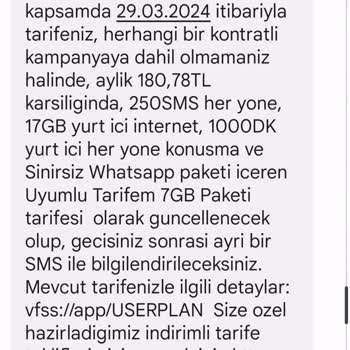 Vodafone Onay Almadan Tarife Değişikliği Yaptı!
