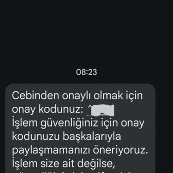 Sahibinden Mesaj Onay Kodu