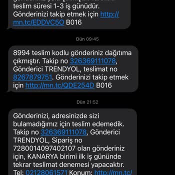 Kanarya MNG Kargo Yapılmayan Teslimat