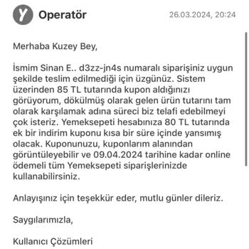 Yemek Sepeti Kurye Hatası Ve Yardım Yalanı