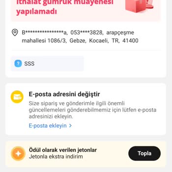 Aliexpress Gümrükte Takılan Siparişlerim
