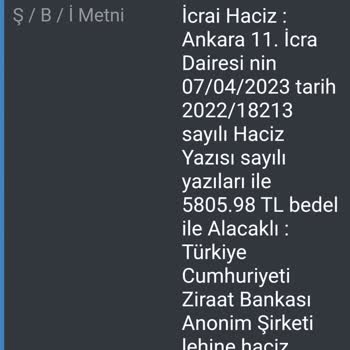 Ziraat Bankası İcra Dosyası Kaldırmıyor