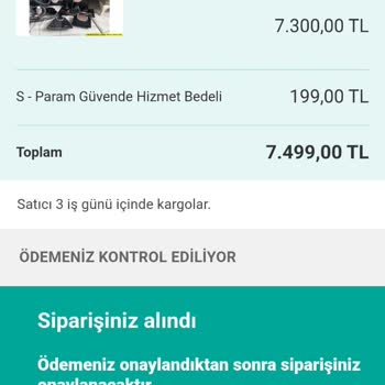 Sahibinden Param Güvende Siparişi