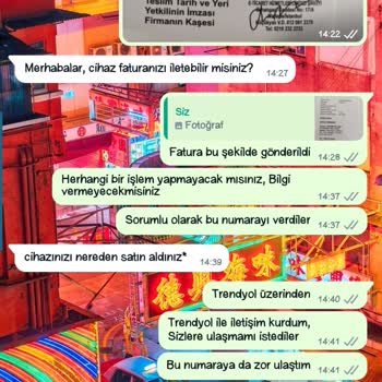 Trendyol Sipariş İle İlgili Fatura Gönderimi Yapmıyor.