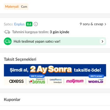 Trendyol 2ay Sonra Ödene Kampanyası