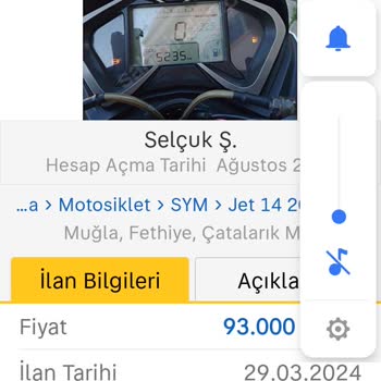 Sahibinden Üst Sıradan Alt Sıraya